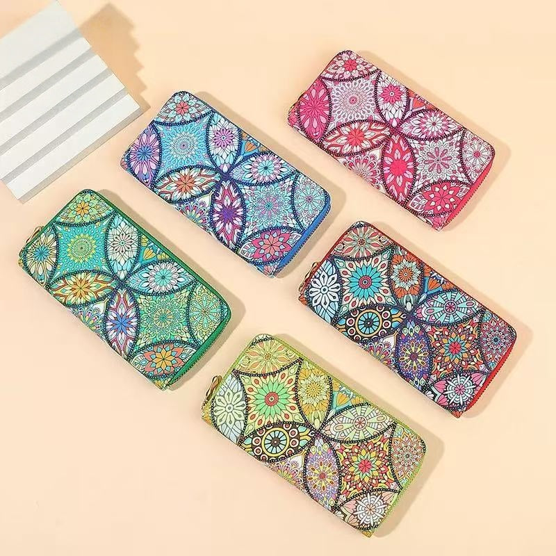 [DFC]Ethnic Turmoil, Bohemian Long Wallet, Large Capacity, Fashionable Printed Wallet, Multi-slot Women's Hand-held Wallet