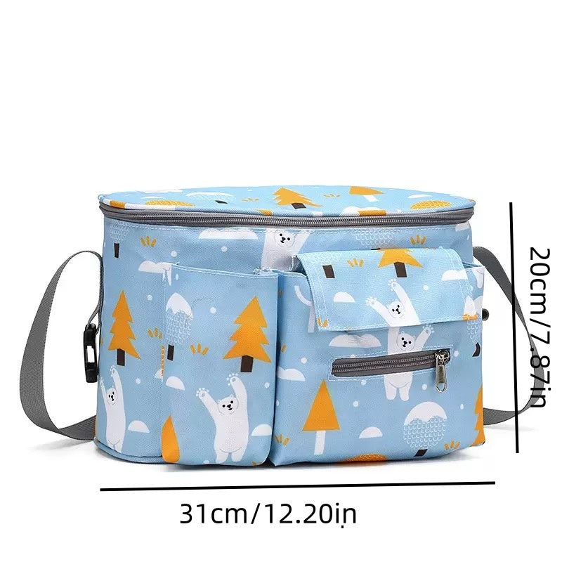 [DFC] Baby stroller hanging bag, multi-functional outdoor mom bag, waterproof mother and baby storage bag, stroller bag, baby stroller bag，It weighs approximately 220g
