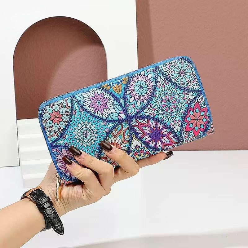 [DFC]Ethnic Turmoil, Bohemian Long Wallet, Large Capacity, Fashionable Printed Wallet, Multi-slot Women's Hand-held Wallet