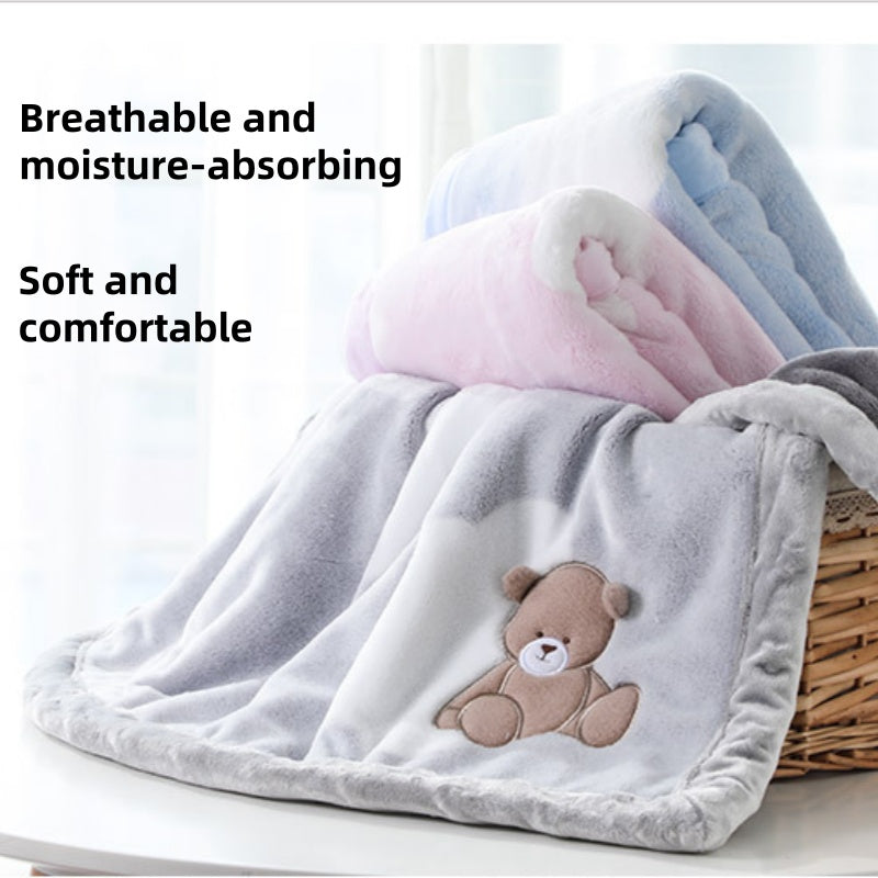 [DFC] Baby blanket Double-layered, soothing and warm,Comfortable And Skin-friendly
