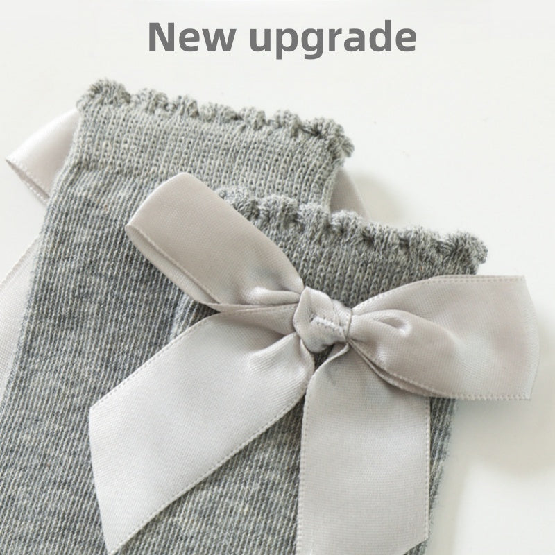 [DFC] Baby socks, Baby bow dress princess socks, Loose-mouthed Stockings
