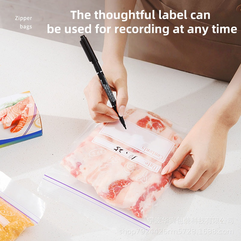 [DFC] PE Food Bags, Vegetable And Meat Preservation Bags, Portioning Bags, Thickened Small, Medium And Large Sealed Bags, Refrigerator Storage Bags，weight155g