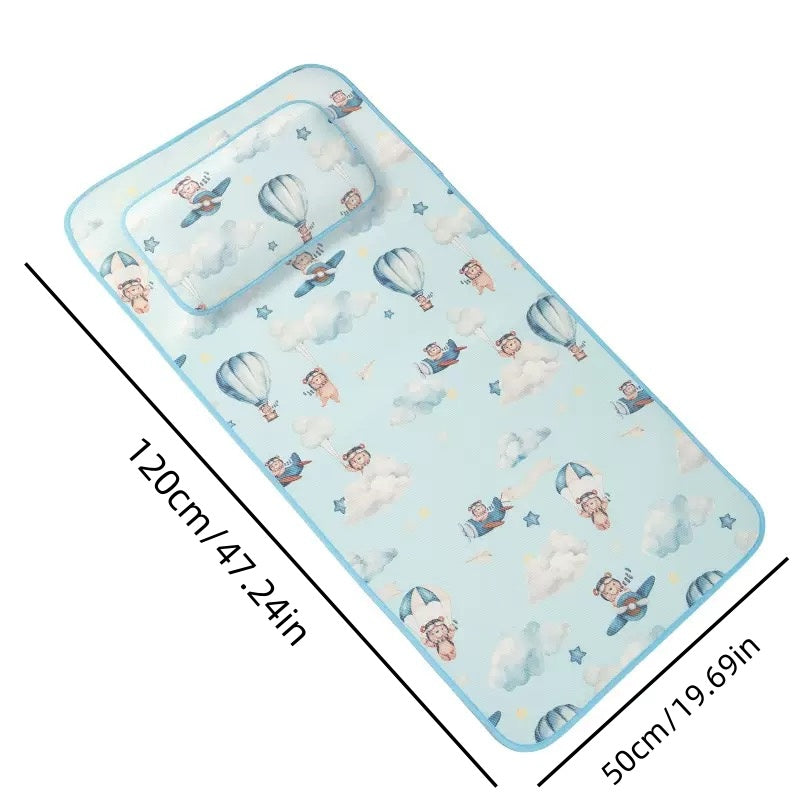 [DFC] Baby mat, Summer ice silk cool pad, Special baby mattress for newborn babies, Kindergarten children's mat, Breathable and comfortable, Weight 75g