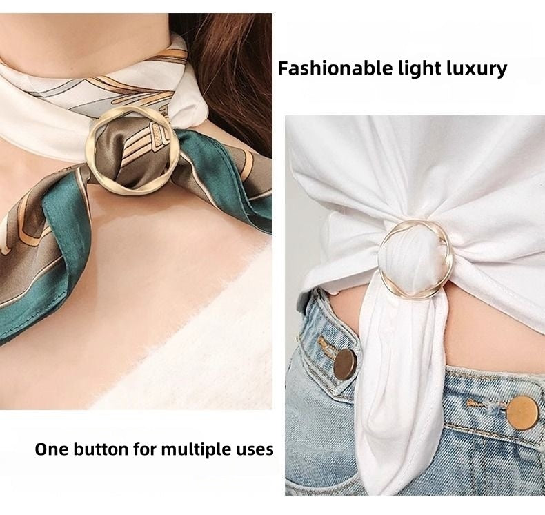 [DFC] 5-pieces Set Of Corner Knot Buttons For Summer T-shirts And Shirts, Shortening The Hem, Fixing The Clothes, Waist-cinching Buttons, Multi-functional Corner Buttons,Weight 16g