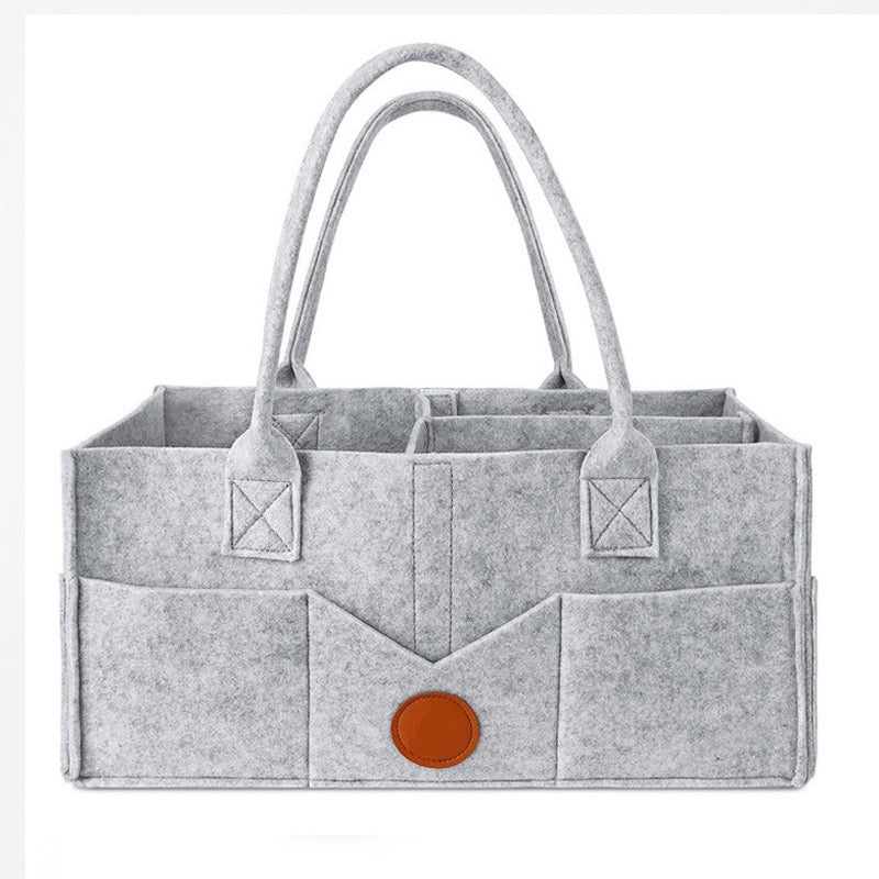 [DFC] Felt Diaper Storage Bag Baby Essentials and Toys Organizer Pouch Bulk Felt Diaper Pouches Parenting Mommy Bag,Weight 185g