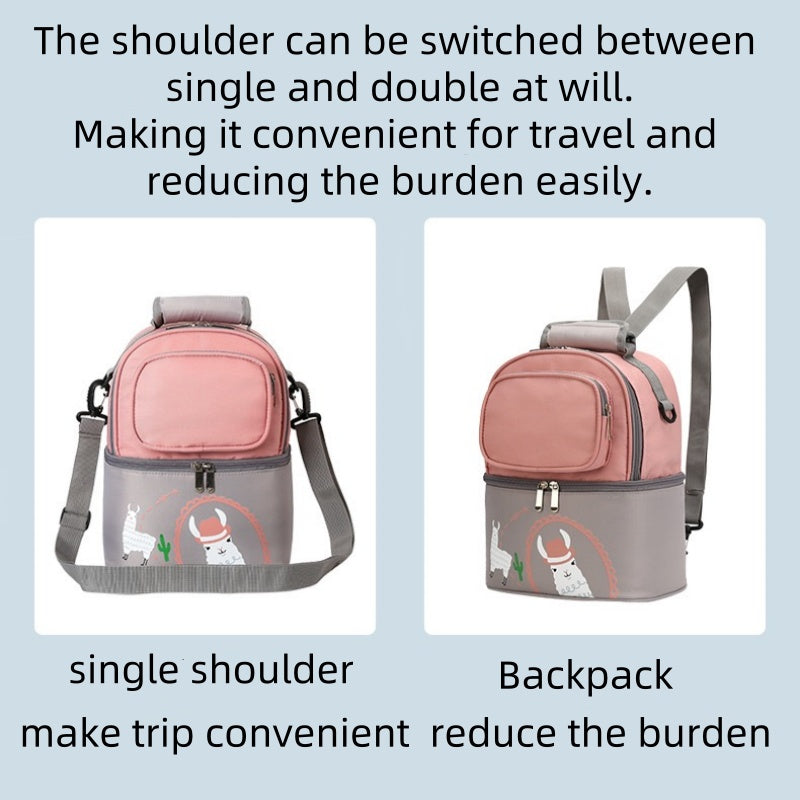 [DFC] New back milk bag, breast milk preservation cold storage ice bag, cartoon multi-functional mother and baby bag, heat preservation bag，It weighs approximately 350g