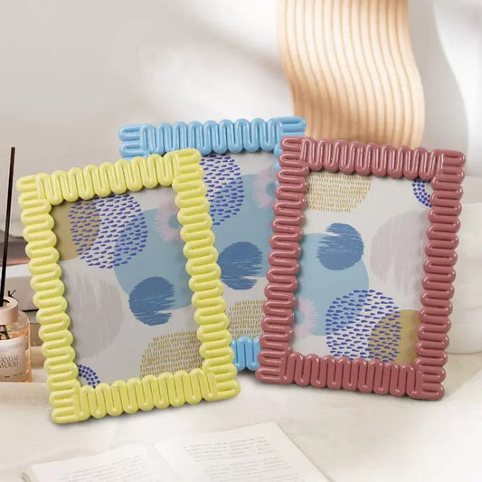 [DFC] Dopamine Color Series Resin Photo Frame, Resin Photo Frame, Standing Resin Photo Frame Desktop Photo Frame