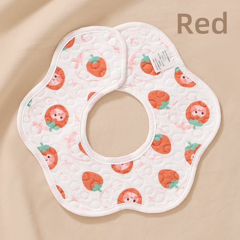 [DFC] Cartoon Drool Bibs Ultra Soft Baby Bandanas Waterproof Breathable Feeding Time Essentials for Newborns,Weight 21g