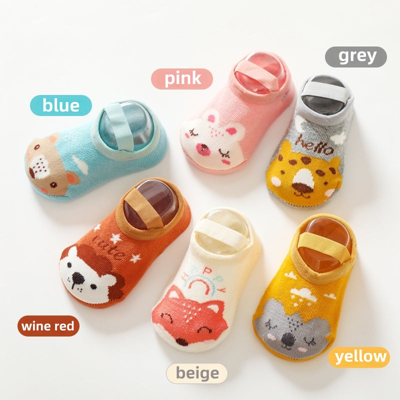 [DFC] New children's wrapped socks, toddler socks, baby floor socks, cartoon printed anti-slip socks