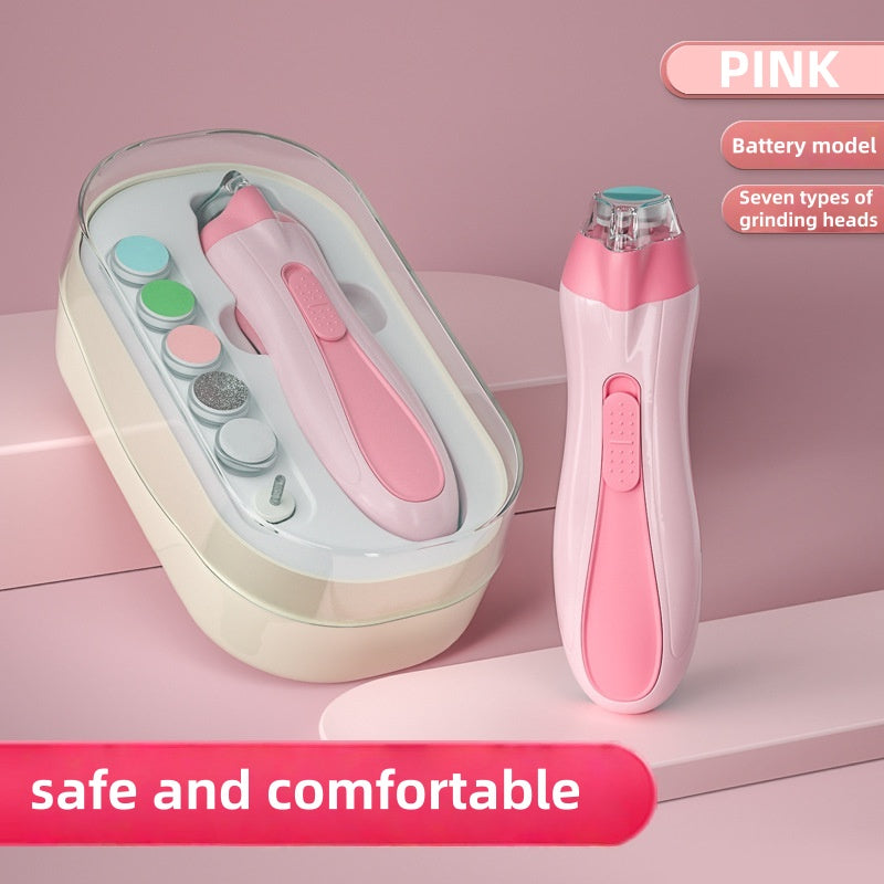 [DFC] Baby Electric Nail Trimmer, Grinder Safe Care Kit for Newborns and Children, Battery needed