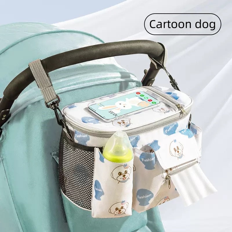[DFC] Mummy bag,Fashionable and lightweight baby stroller, hanging bag, storage bag, baby-walking storage bag, single-shoulder outdoor mother and baby bag,Weight 300g