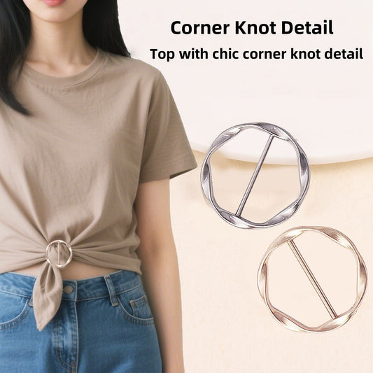 [DFC] 5-pieces Set Of Corner Knot Buttons For Summer T-shirts And Shirts, Shortening The Hem, Fixing The Clothes, Waist-cinching Buttons, Multi-functional Corner Buttons,Weight 16g
