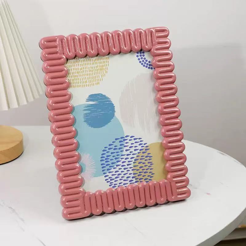 [DFC] Dopamine Color Series Resin Photo Frame, Resin Photo Frame, Standing Resin Photo Frame Desktop Photo Frame