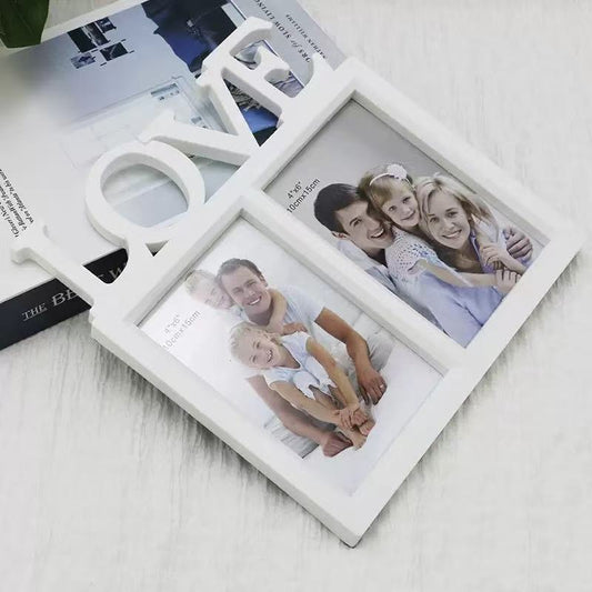 [DFC]Plastic Photo Frame Stand, Creative European-style Photo Frame, Decorative Painting, Hollow Photo Frame, Family Photo Frame