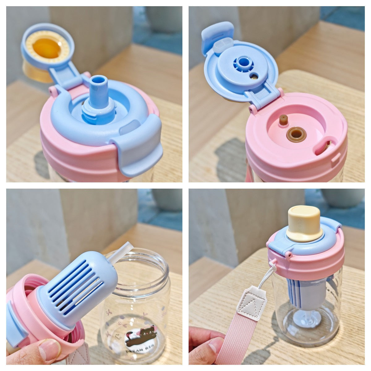 [DFC] INS-style cute plastic cup/study drink cup baby learning to drink cups weight 200g