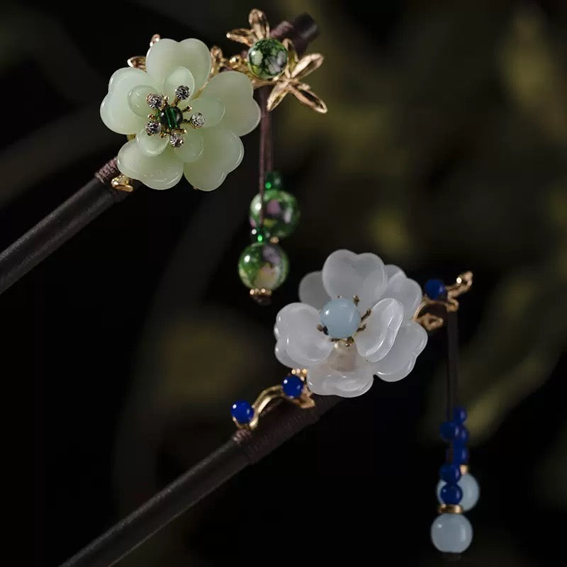 [DFC]New Chinese-style ancient-style hairpins, elegant wooden hairpins, high-end accessories, updo ancient-style hairpins, box hairpins, gifts, Valentine's Day and Halloween gifts,Weight 80g