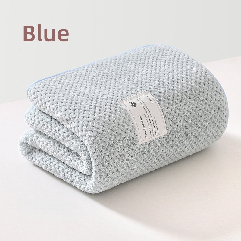 [DFC] Baby Bath Towel Plush Quick Dry Soft Newborn Swim Wrap Hygienic All Season for Infants,Weight 210g