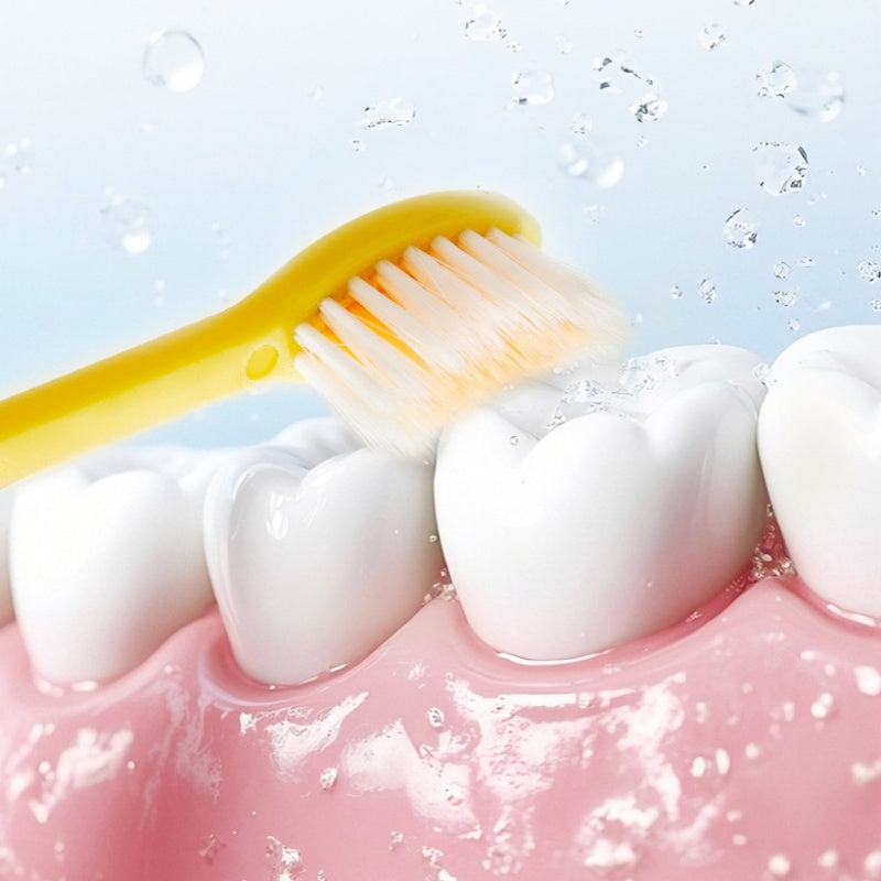 [DFC] Cute Cartoon Foldable Toothbrush Wrapped Portable Soft Bristles Dust Proof for Family Travel
