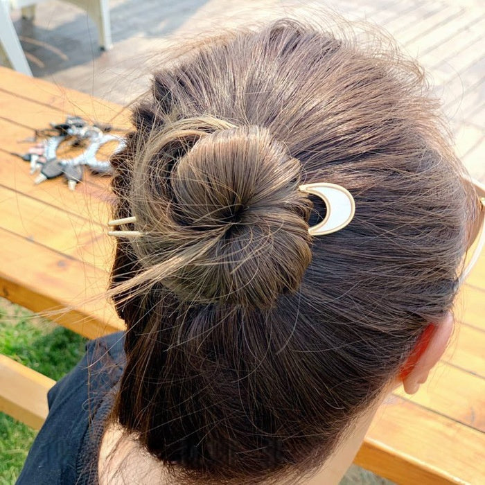 [DFC]High-end Fashionable Ladies' Hairpin, Metal Hairpin, Ins Style, Simple U-shaped Alloy Hair Fork Weight 15g