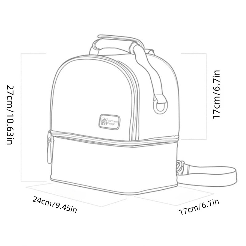 [DFC] Multifunctional Stylish Pump Cooler Bag Insulated Breastmilk Tote Dual Compartment Portable Mom Backpack