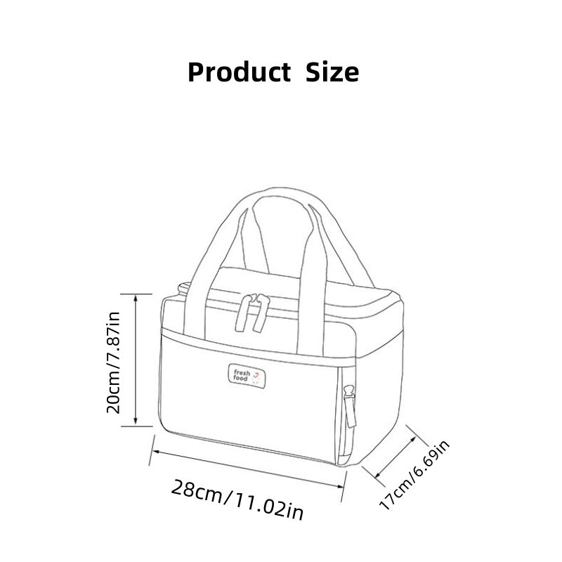 [DFC] Insulated lunch bag, portable picnic bento bag, thickened aluminum foil non-woven fabric lunch box bag  Insulated lunch box bag for commuting to work weight 300g
