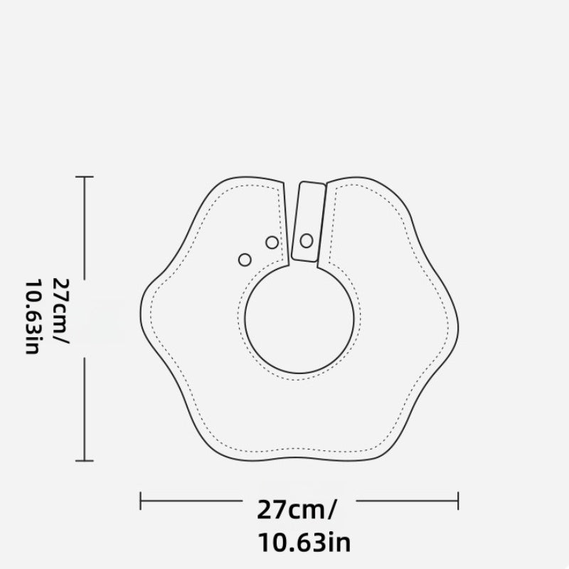 [DFC] Seasonal Baby Drool Bibs Reversible Cartoon Petal Design Feeding Drool Bibs Breathable Absorbent for Newborns,Weight 25g