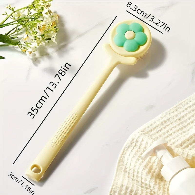 [DFC] Baby Mom Bath Brush Long Handle Soft Bristles Back Lathering Simple Design