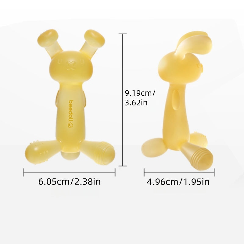 [DFC] Bunny Teether Infant Chew Toy Baby Gum Soother 4 Months Oral Fixation Stage Silicone Toy Anti Thumb Sucking Creative Cartoon Chewable Toy with Storage Case