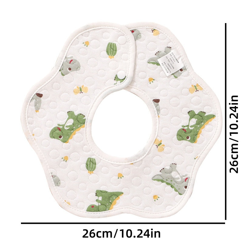 [DFC] Cartoon Drool Bibs Ultra Soft Baby Bandanas Waterproof Breathable Feeding Time Essentials for Newborns,Weight 21g