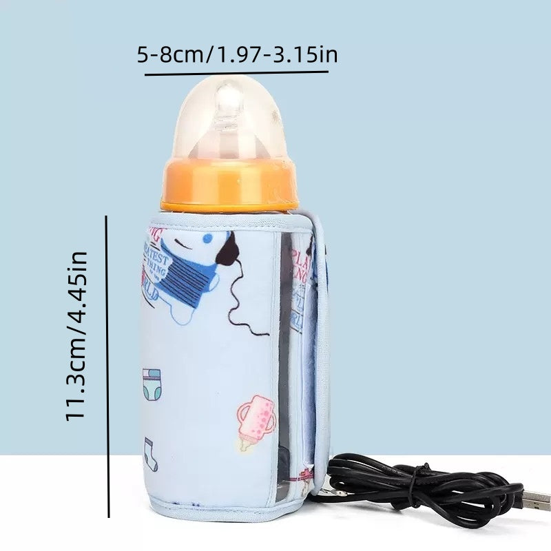 [DFC] Baby bottle insulation cover, USB heating constant warm milk bottle, outdoor portable car baby bottle cover, baby bottle protection cover product Weight 100g