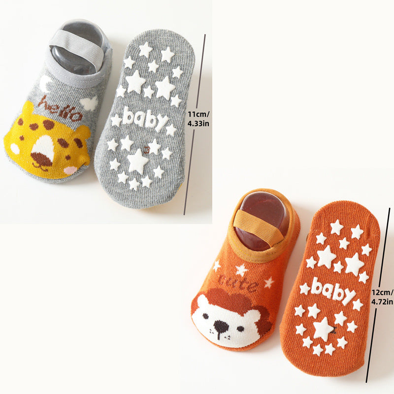 [DFC] New children's wrapped socks, toddler socks, baby floor socks, cartoon printed anti-slip socks