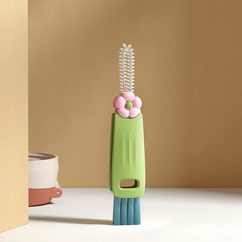 [DFC] Three-in-one baby cup lid brush, cup lid brush, multi-functional gap cleaning brush for insulated cups, cup mouth brush,weight 25g