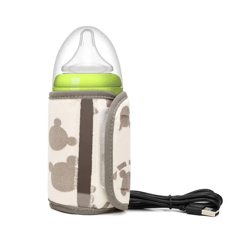 [DFC] Baby bottle insulation cover, USB heating constant warm milk bottle, outdoor portable car baby bottle cover, baby bottle protection cover product Weight 100g