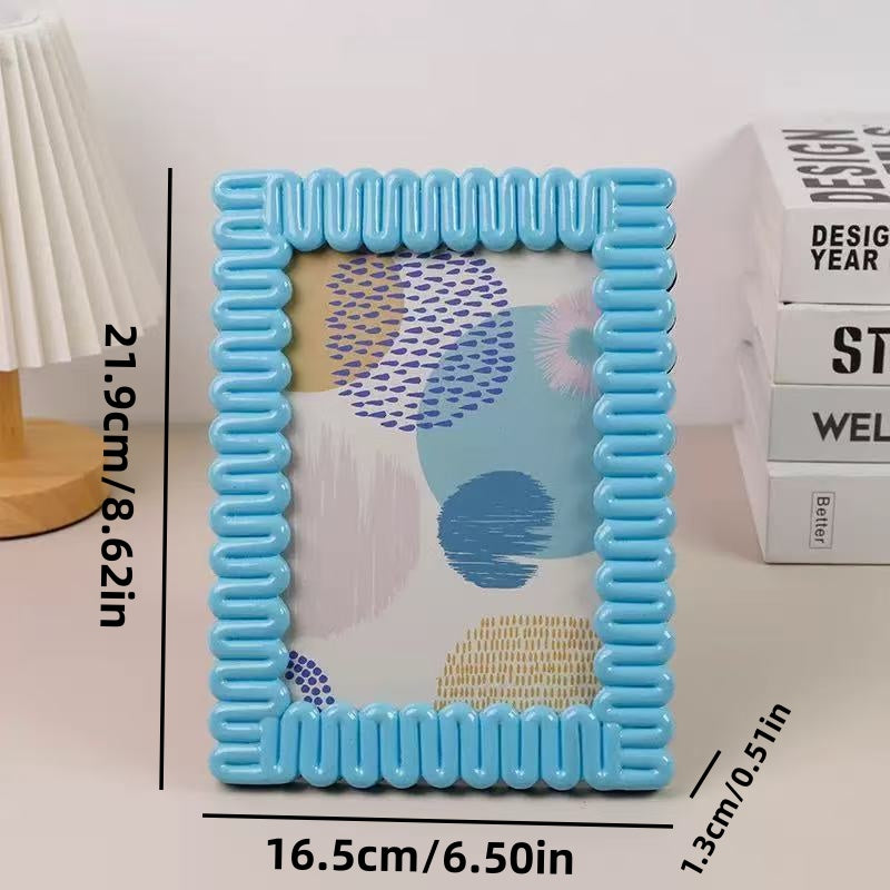 [DFC] Dopamine Color Series Resin Photo Frame, Resin Photo Frame, Standing Resin Photo Frame Desktop Photo Frame