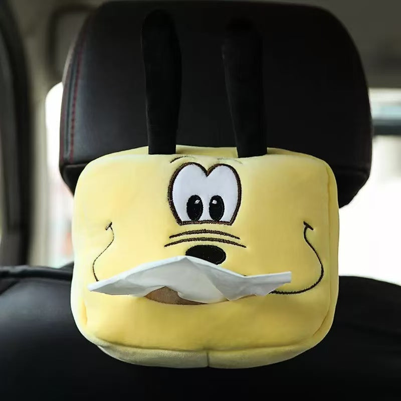 [DFC]Car Tissue Box, Car Cartoon Decorative Tissue Box, Creative And Cute Car Seat Back Hanging Armrest Box, Tissue Box For In-car Storage, Weight 75g