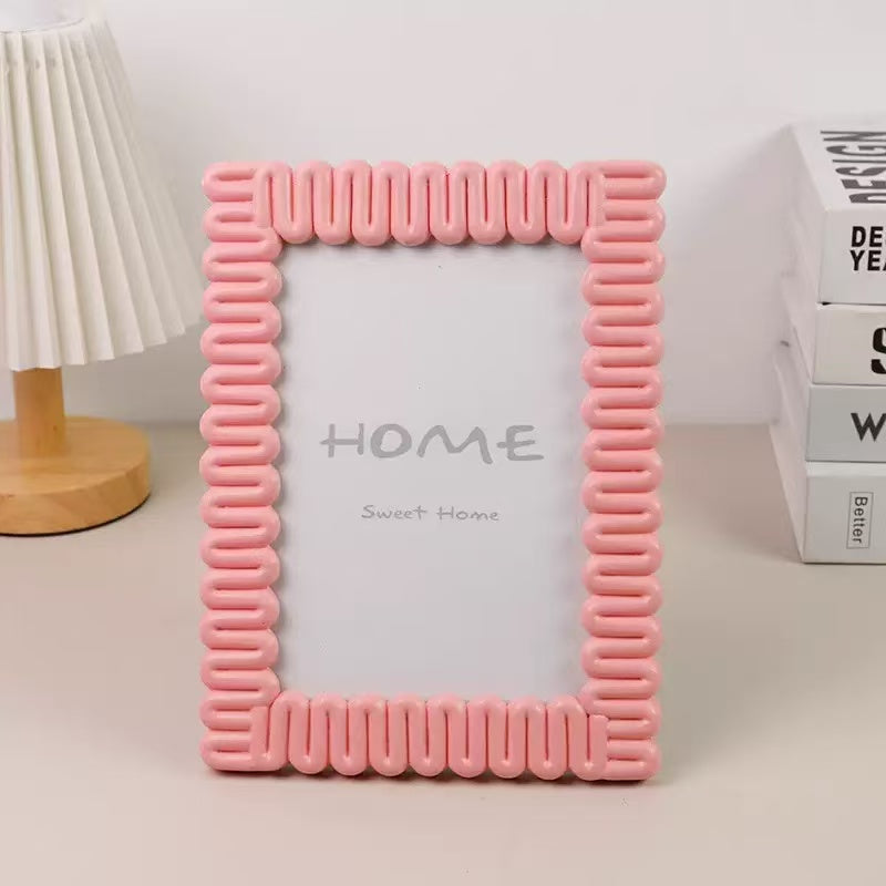 [DFC] Dopamine Color Series Resin Photo Frame, Resin Photo Frame, Standing Resin Photo Frame Desktop Photo Frame