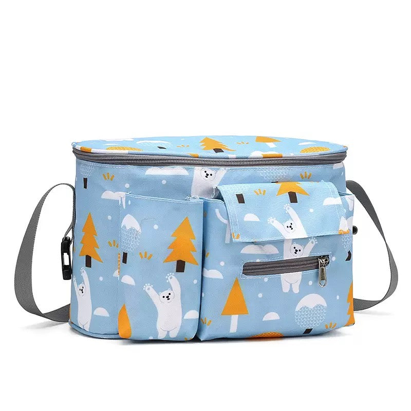 [DFC] Baby stroller hanging bag, multi-functional outdoor mom bag, waterproof mother and baby storage bag, stroller bag, baby stroller bag，It weighs approximately 220g