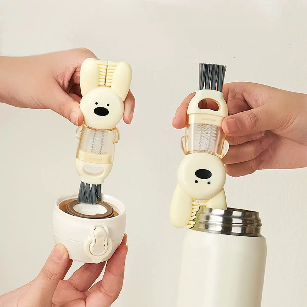 [DFC] Bottle cap brush; Four-piece cup lid brush, Baby bottle and water cup brush, Gap cleaning brush, Bottle cleaning tool