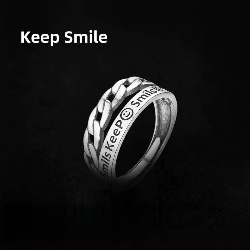 [DFC]Simple Mobius Strip Ring, High-end Ring, Couple Rings, High-end And Simple Design, Titanium Steel, No Color Fading, Street Style Ring, Suitable For Daily Wear, Weight 5g