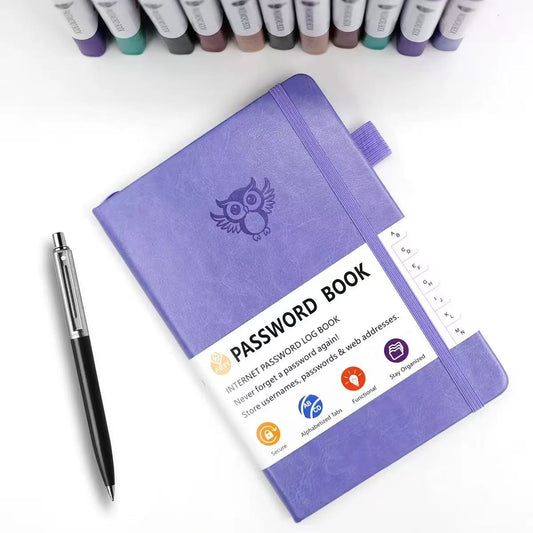[DFC]Notebook, Owl English Password Book, 32k Simple Notebook, Website Address Book, Phone Book, Weight 280g
