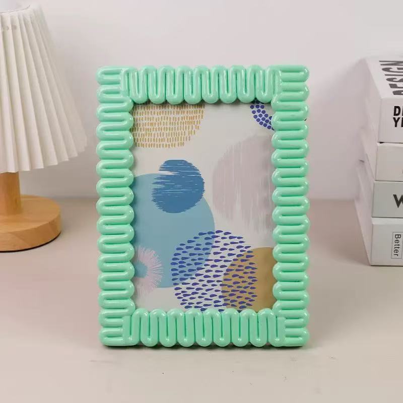 [DFC] Dopamine Color Series Resin Photo Frame, Resin Photo Frame, Standing Resin Photo Frame Desktop Photo Frame
