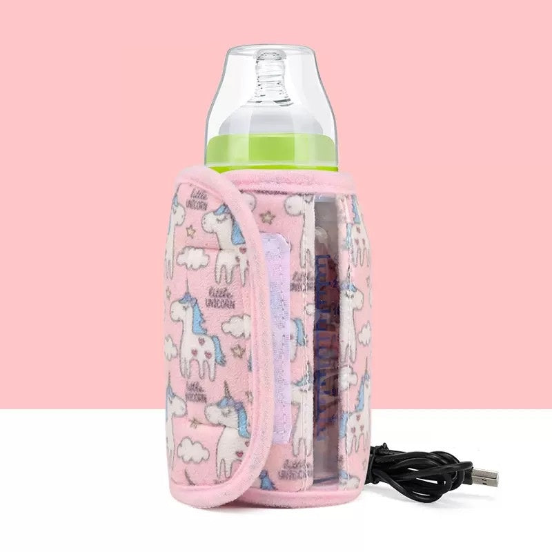 [DFC] Baby bottle insulation cover, USB heating constant warm milk bottle, outdoor portable car baby bottle cover, baby bottle protection cover product Weight 100g