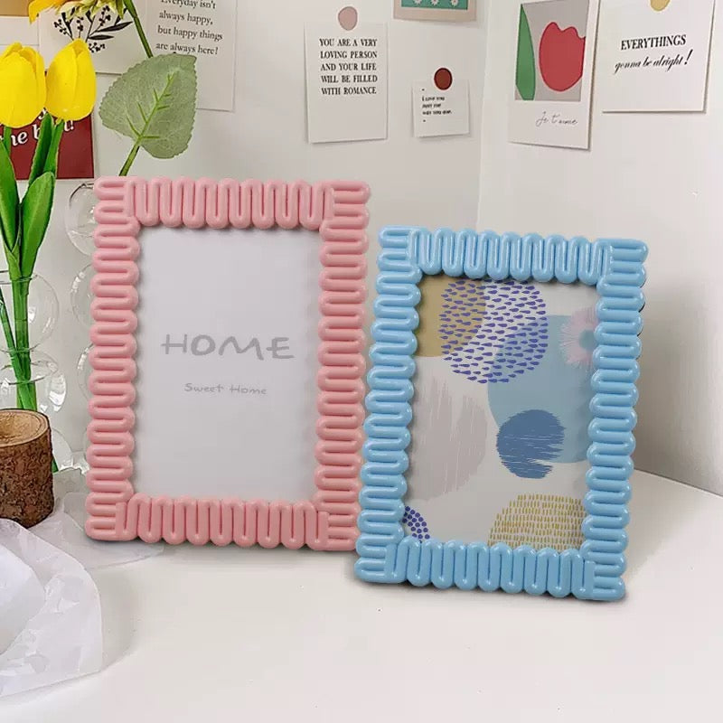 [DFC] Dopamine Color Series Resin Photo Frame, Resin Photo Frame, Standing Resin Photo Frame Desktop Photo Frame