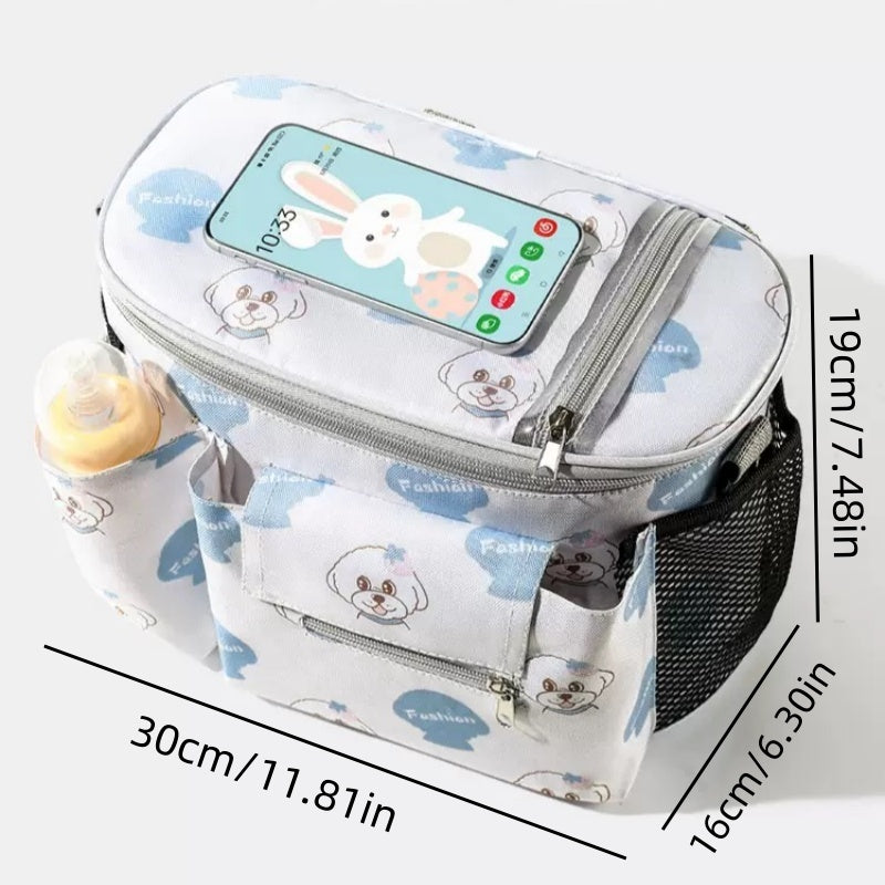 [DFC] Mummy bag,Fashionable and lightweight baby stroller, hanging bag, storage bag, baby-walking storage bag, single-shoulder outdoor mother and baby bag,Weight 300g