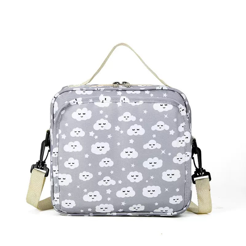 [DFC] Black fashionable diaper bag, portable diaper bag, large diaper bag, single-shoulder mommy bag, new baby diaper storage bag，It weighs approximately 180g