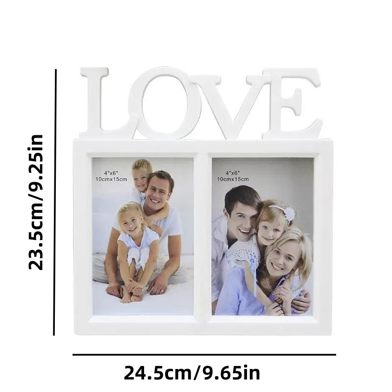 [DFC]Plastic Photo Frame Stand, Creative European-style Photo Frame, Decorative Painting, Hollow Photo Frame, Family Photo Frame