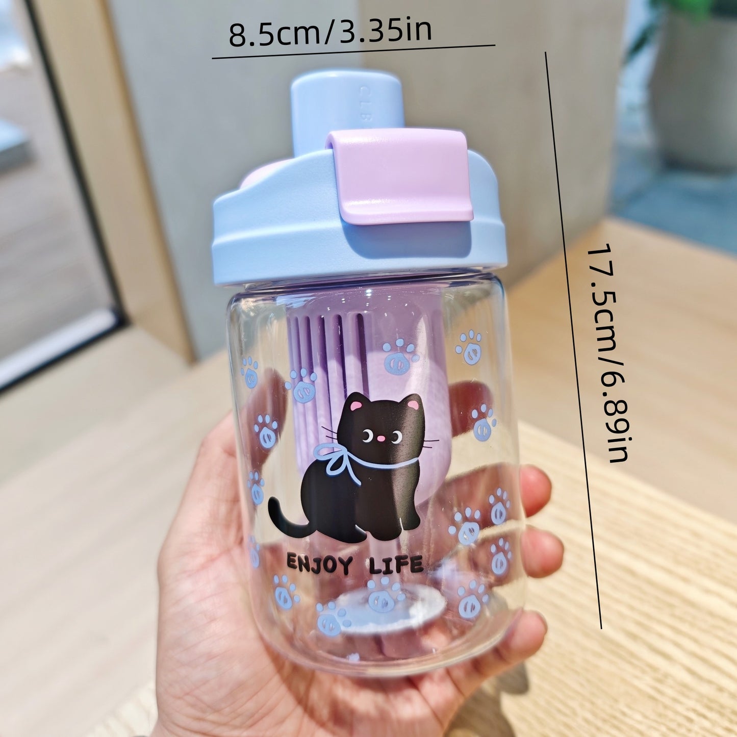 [DFC] INS-style cute plastic cup/study drink cup baby learning to drink cups weight 200g
