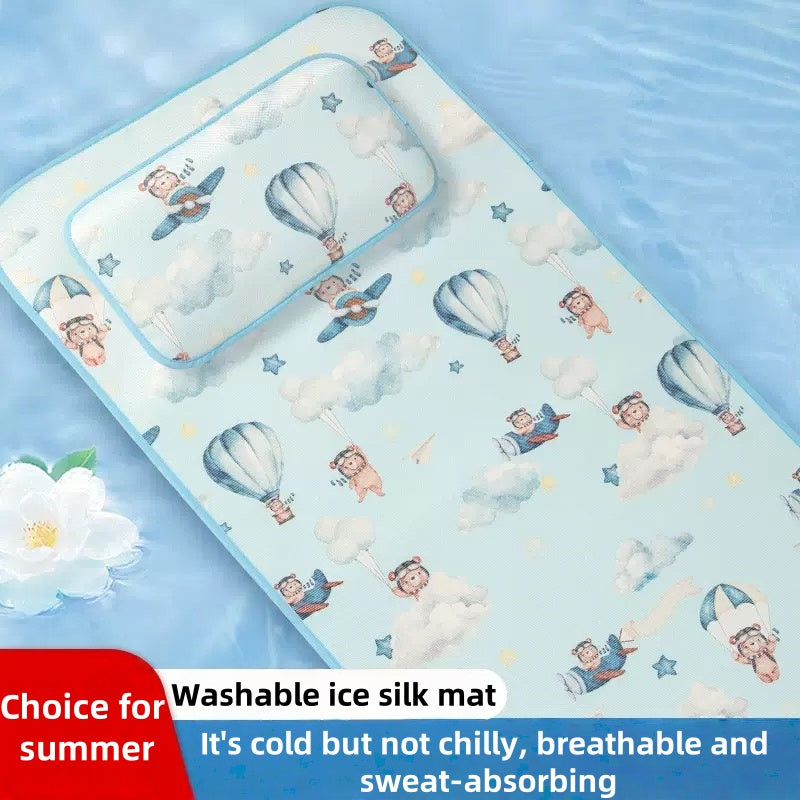 [DFC] Baby mat, Summer ice silk cool pad, Special baby mattress for newborn babies, Kindergarten children's mat, Breathable and comfortable, Weight 75g