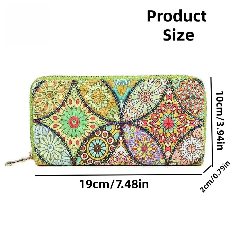 [DFC]Ethnic Turmoil, Bohemian Long Wallet, Large Capacity, Fashionable Printed Wallet, Multi-slot Women's Hand-held Wallet
